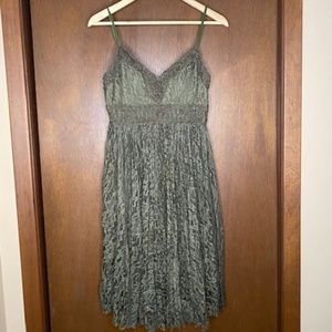 Sue Wong Green lace overlay dress size 6